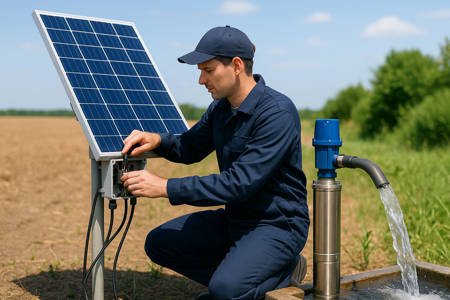 Close-up of solar panel being cleaned