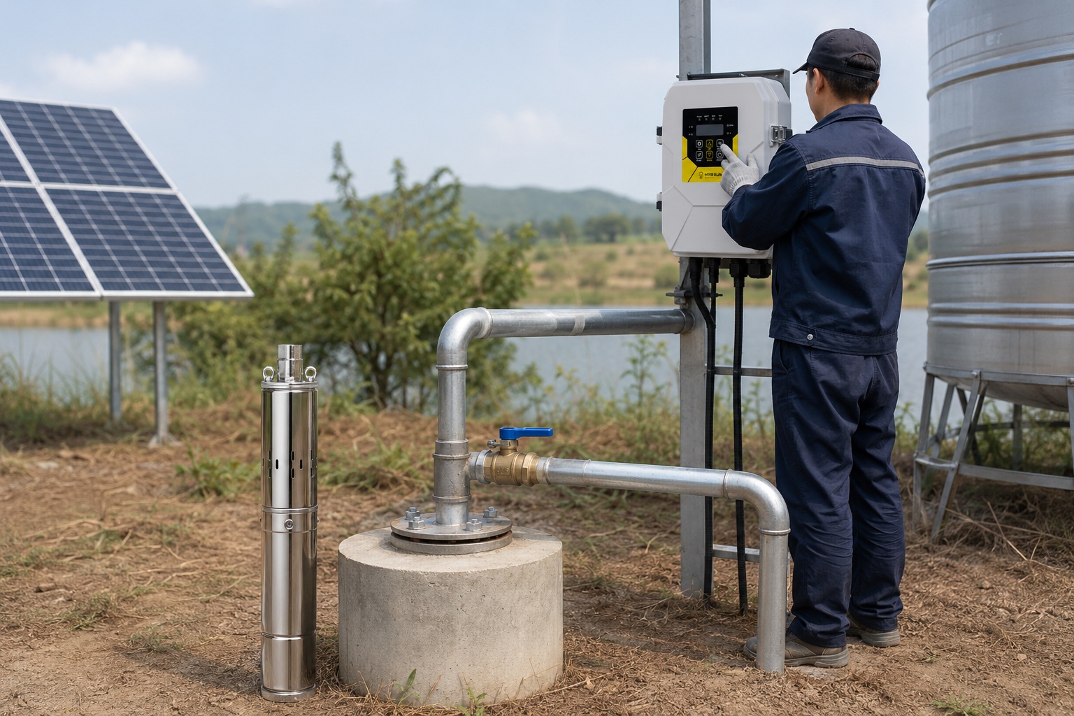 solar water pump system diagram