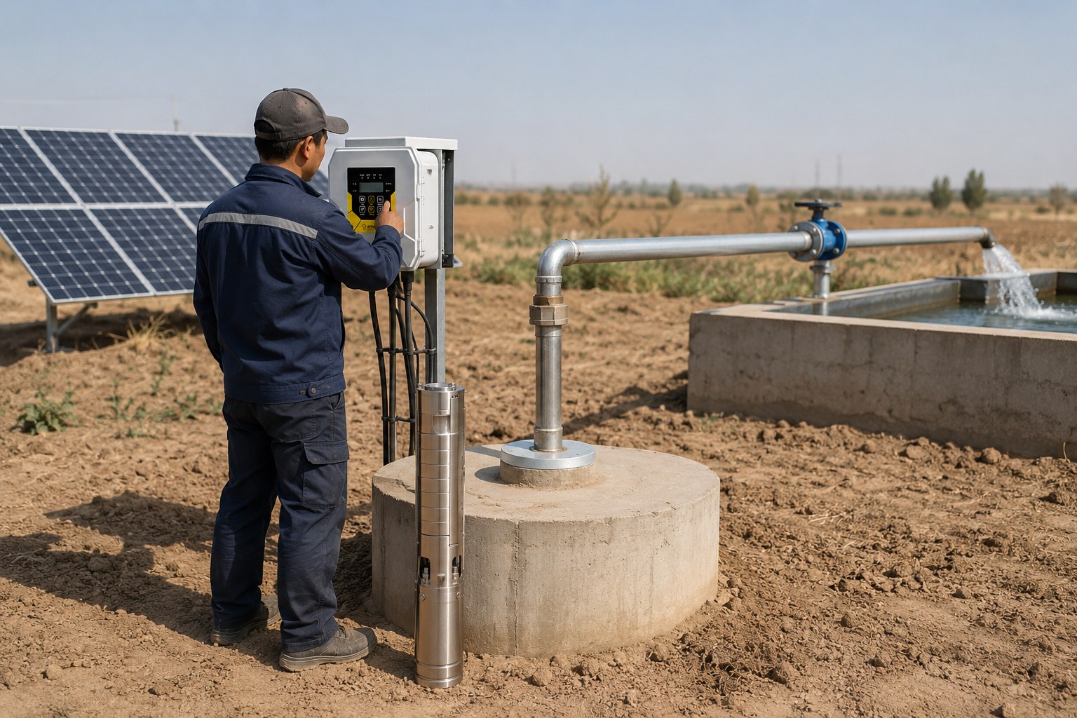 A variety of water pumps displayed in a store