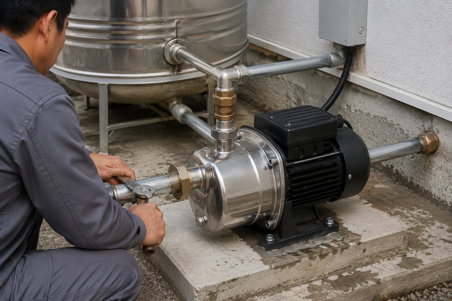 A diagram showing how to choose a water booster pump