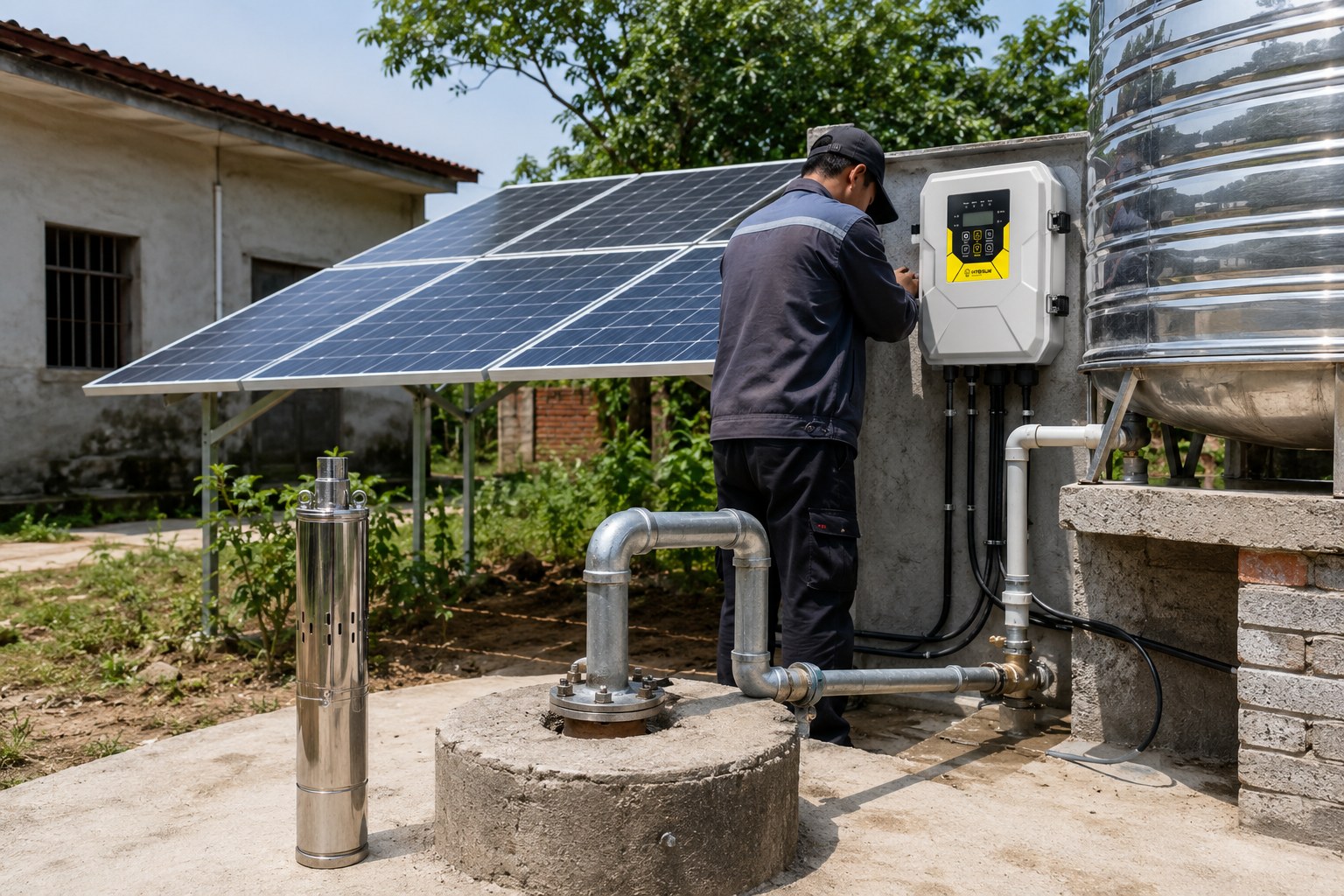 A collection of different types of home water pumps