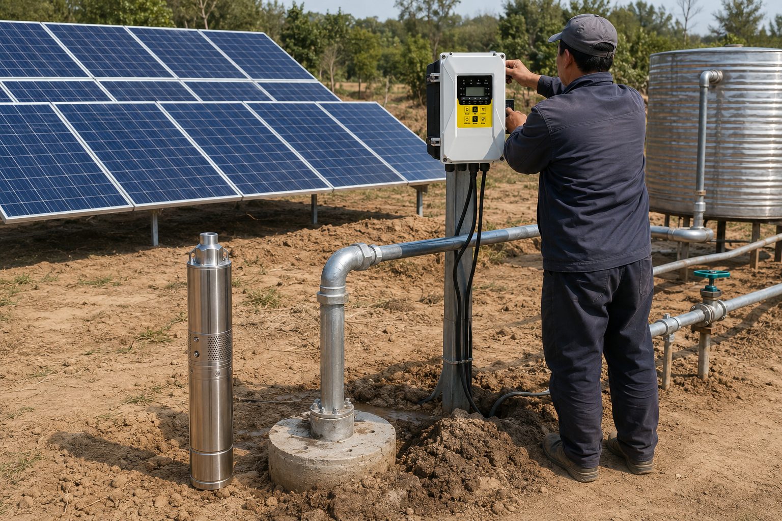 A collection of different water pumps for various applications