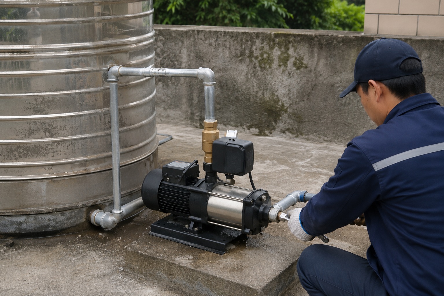 a selection of different water tank pumps
